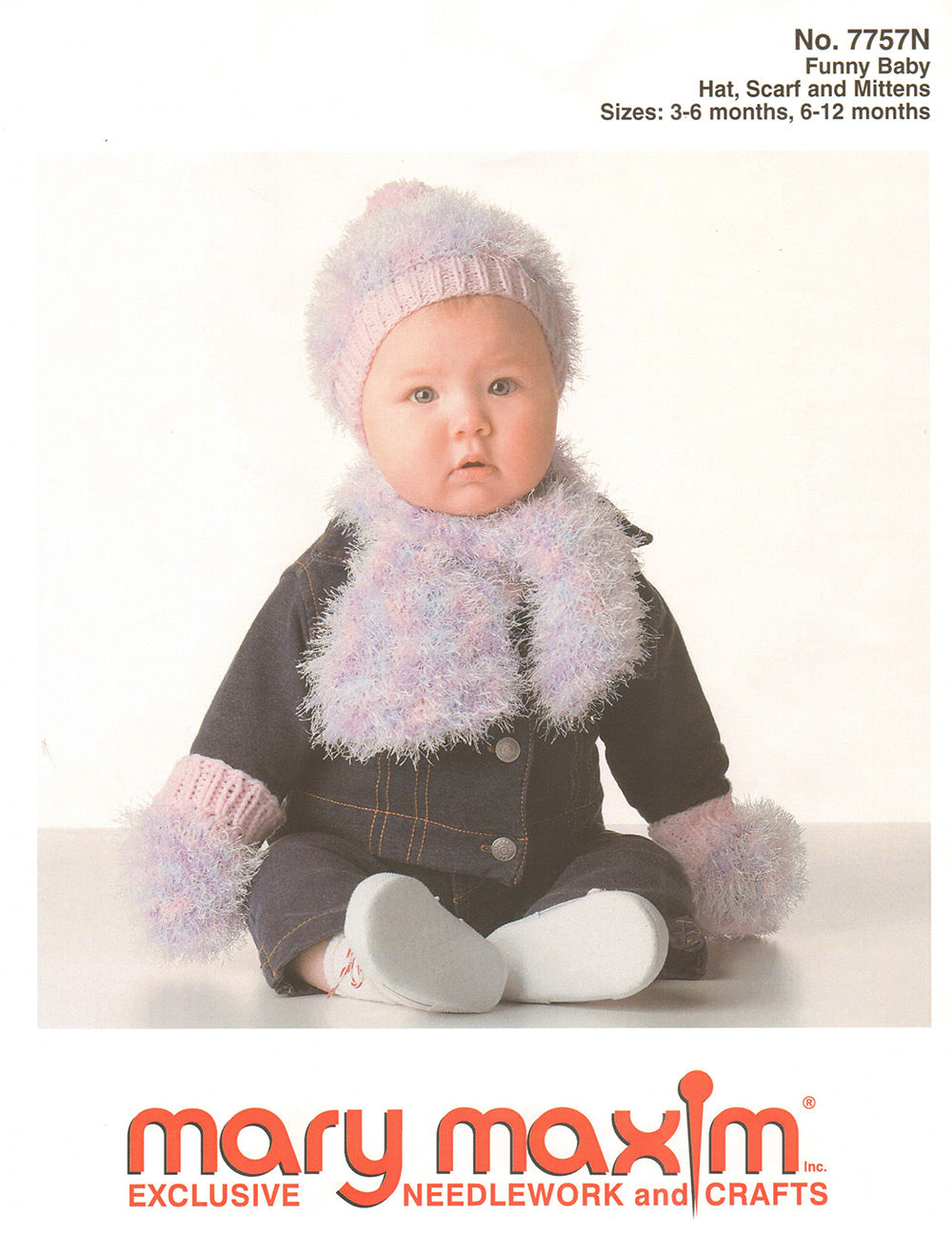 Funny Baby Hat, Scarf and Mittens Pattern