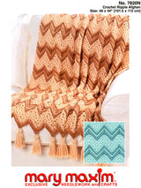 Patrón afgano ondulado de ganchillo