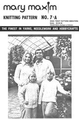 Ladies' & Teens Aran Fisherman Sweater Pattern