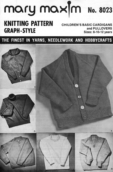 Children's Basic Cardigans and Pullovers Pattern