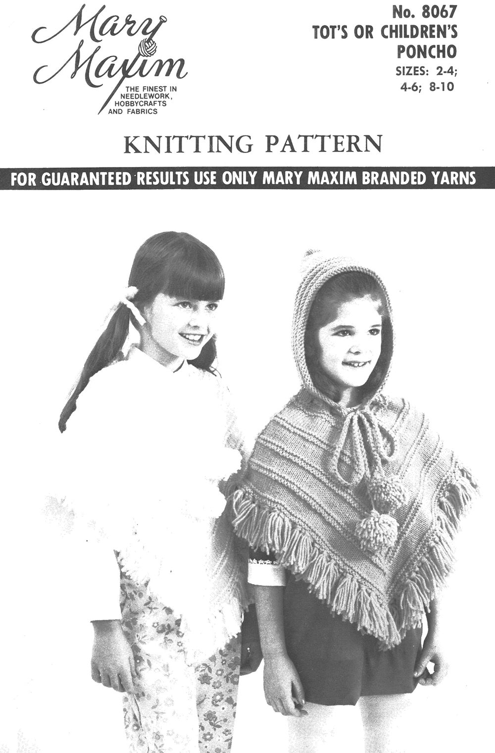 Tot's Or Children's Poncho Pattern.