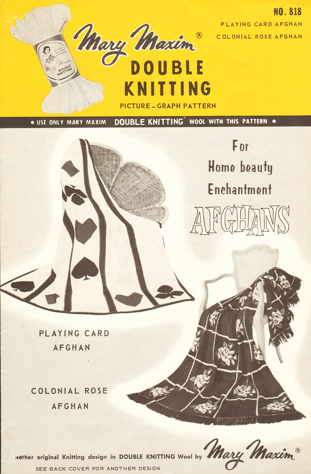 Playing Card, Colonial Rose and Baby Afghan Pattern