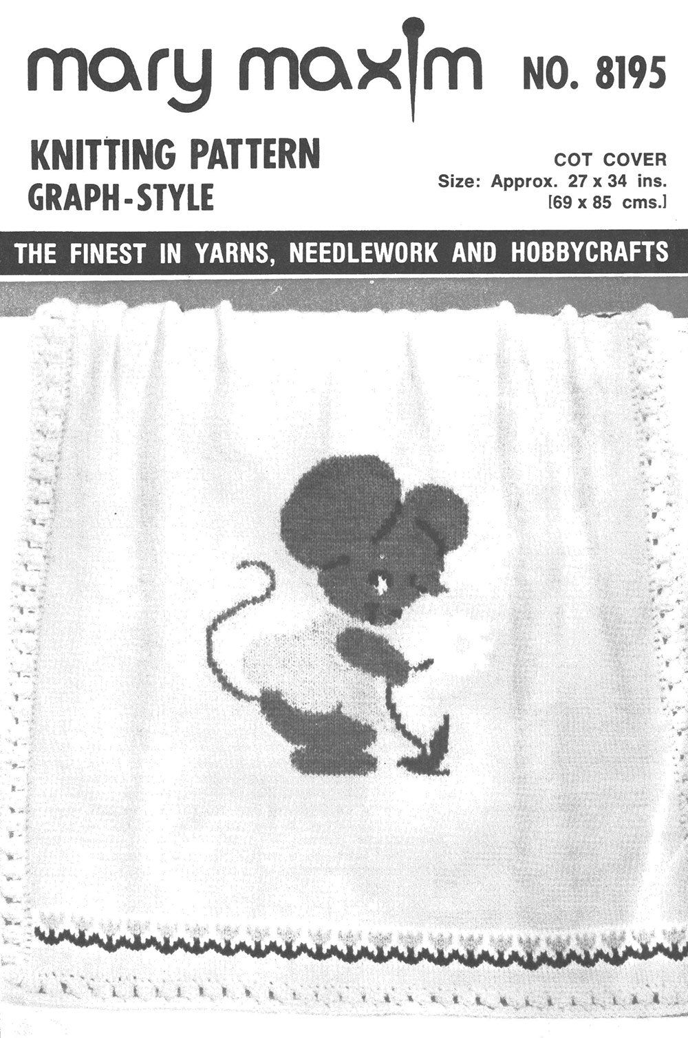 Jolly Jumbo Mouse Cot Cover Pattern