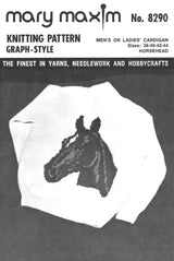 Cárdigan para hombre o mujer - Patrón de cabeza de caballo