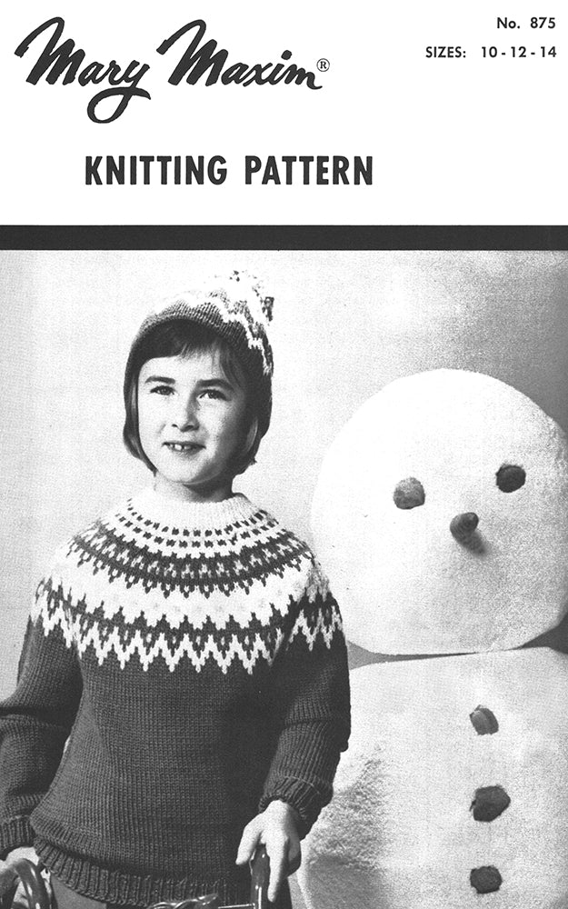 Children's Pullover & Toque Pattern