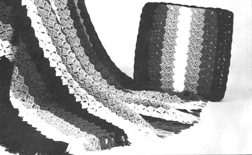 Crochet Panel Afghan & Pillow Pattern