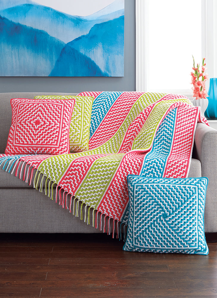 Fruity Check Pillow Covers Pattern
