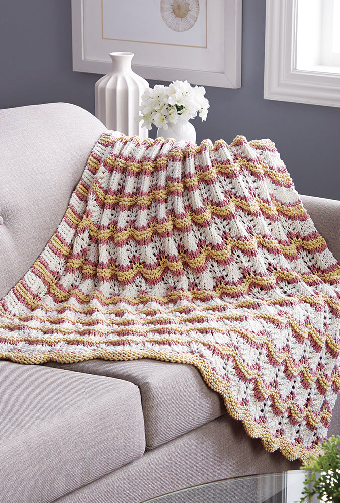 Soft & Easy Rippled Throw Pattern – Mary Maxim