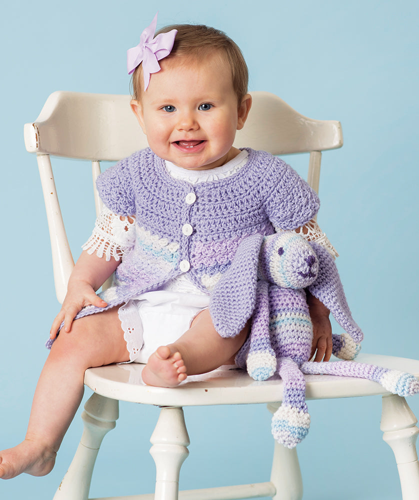 Crocheted Cardi and Bunny Pattern