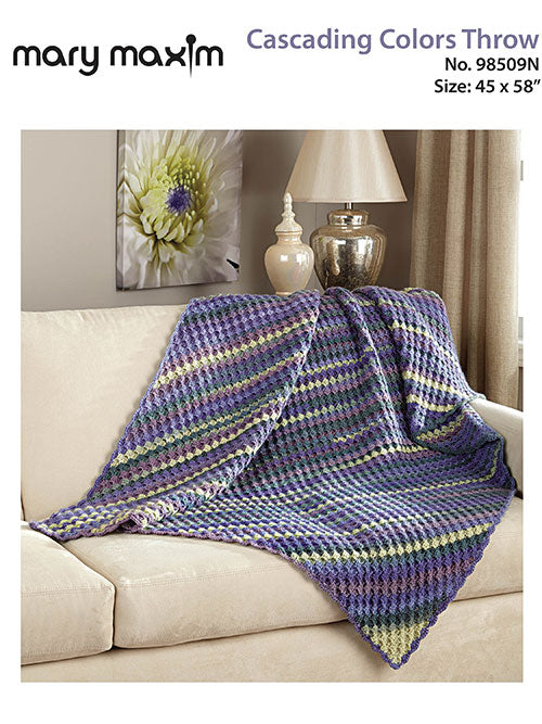 Cascading Colors Throw - Pattern Only