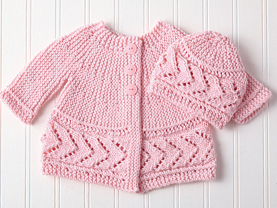Side to Side Cardigan & Hat Pattern – Mary Maxim