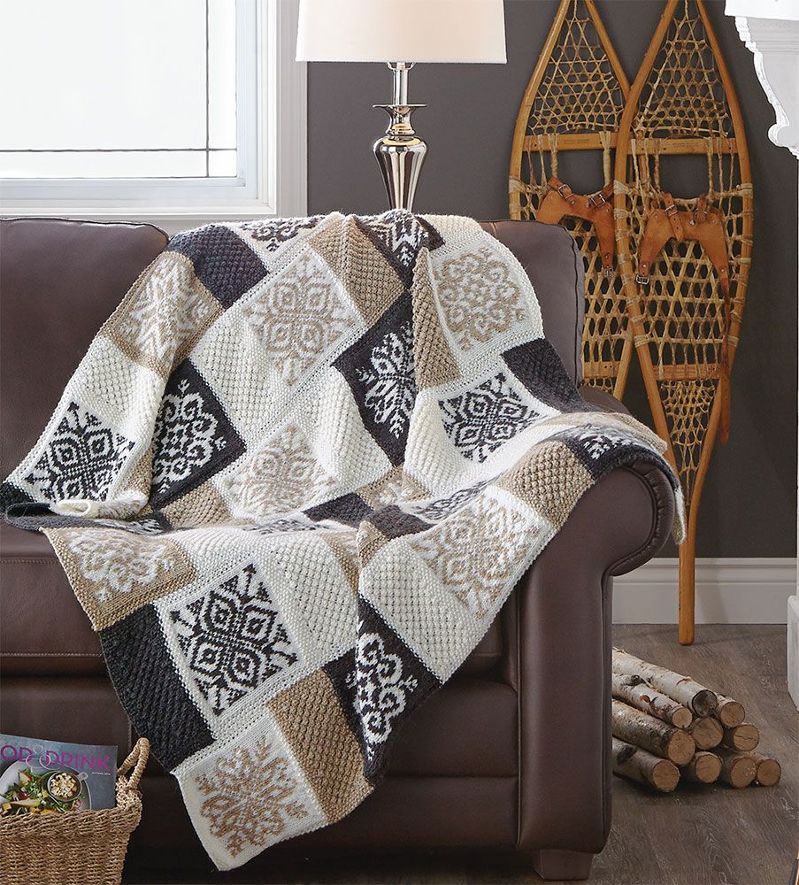Free Snowflake Throw Pattern Mary Maxim