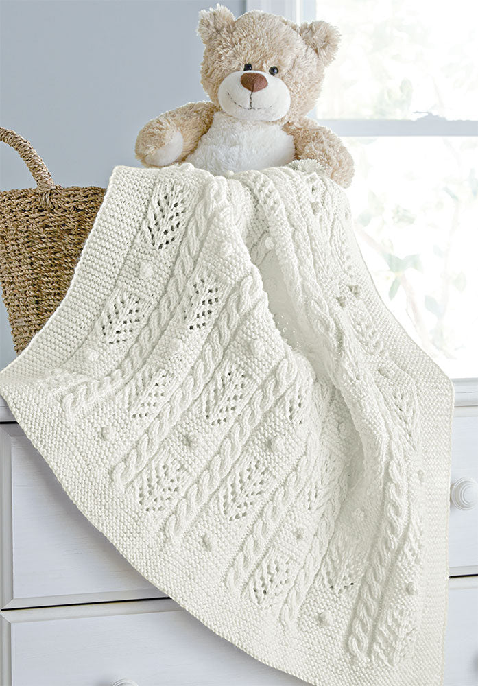 Cables Bobbles Blanket Pattern – Mary Maxim