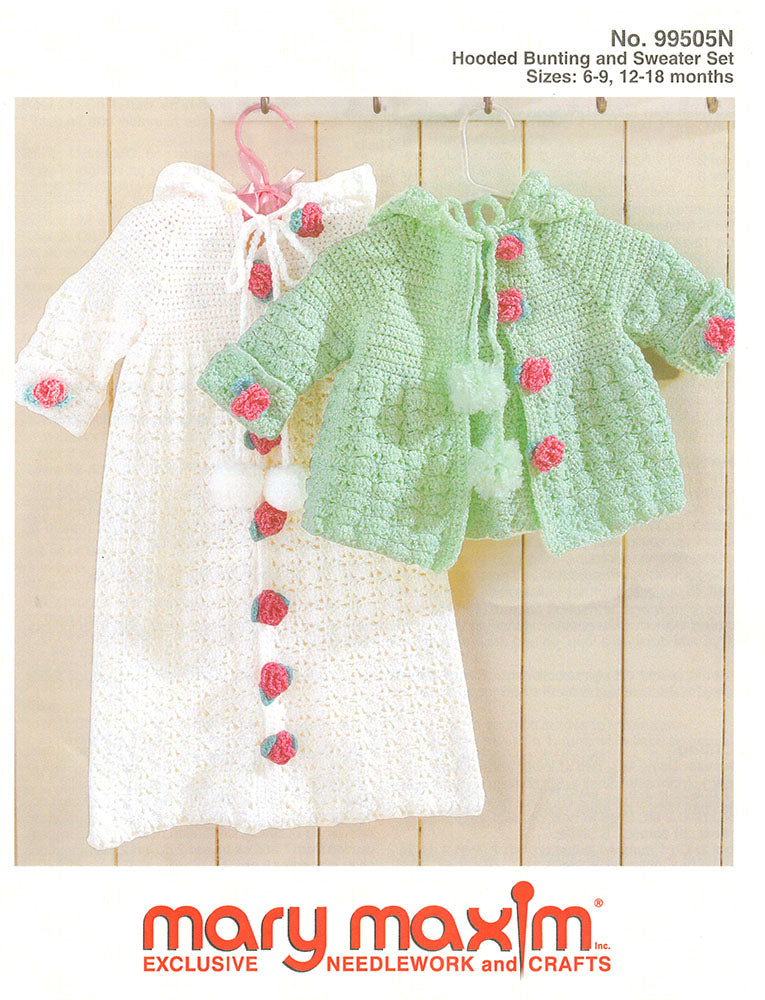 Hooded Bunting & Sweater Set Patten