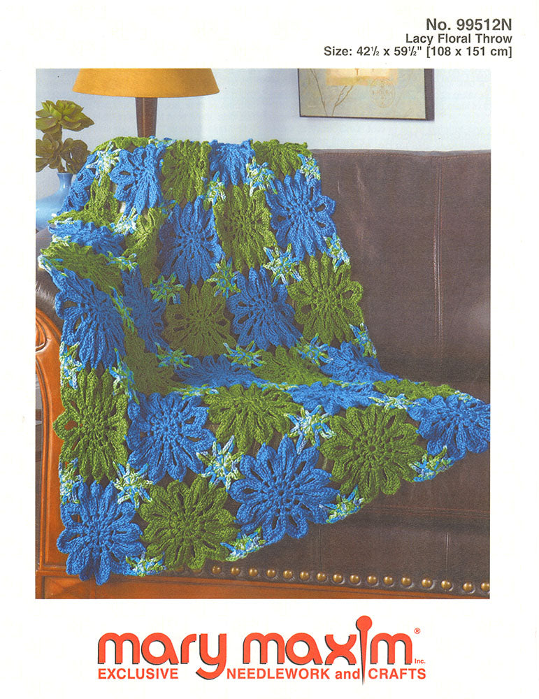 Lacy Floral Throw Pattern