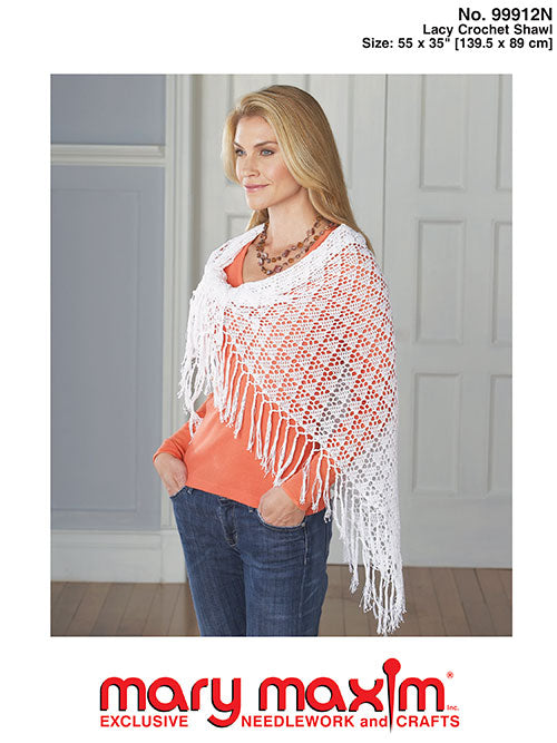 Lacy Crochet Shawl Pattern – Mary Maxim