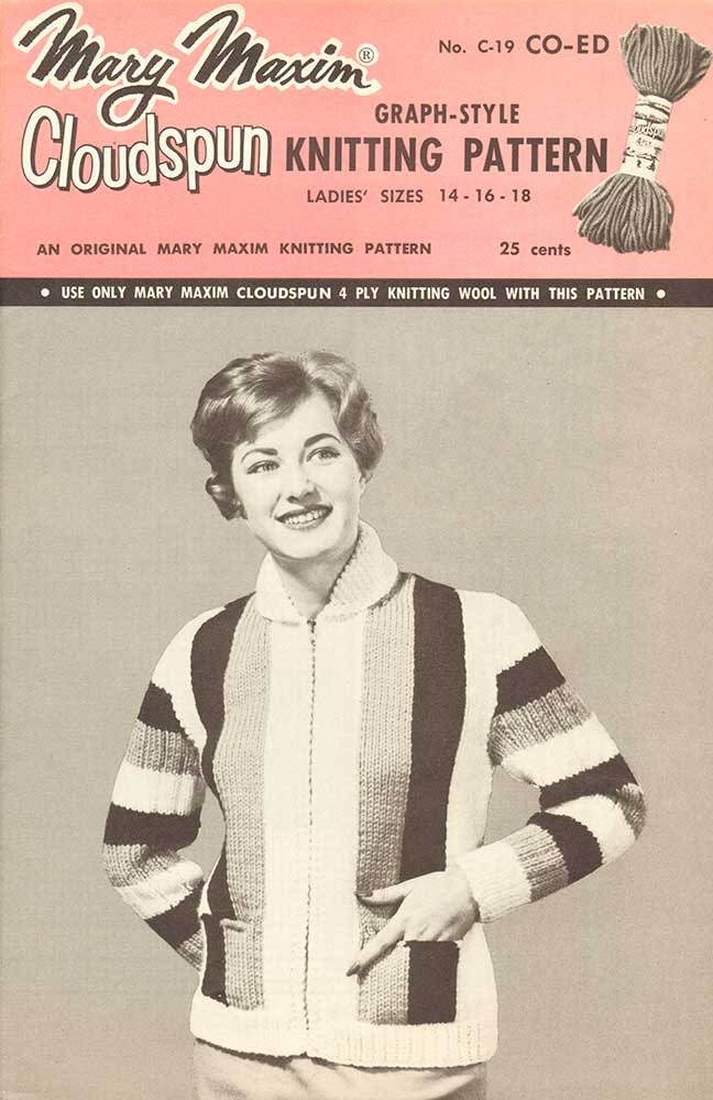 Ladies Knitted Zip Up Pattern – Mary Maxim