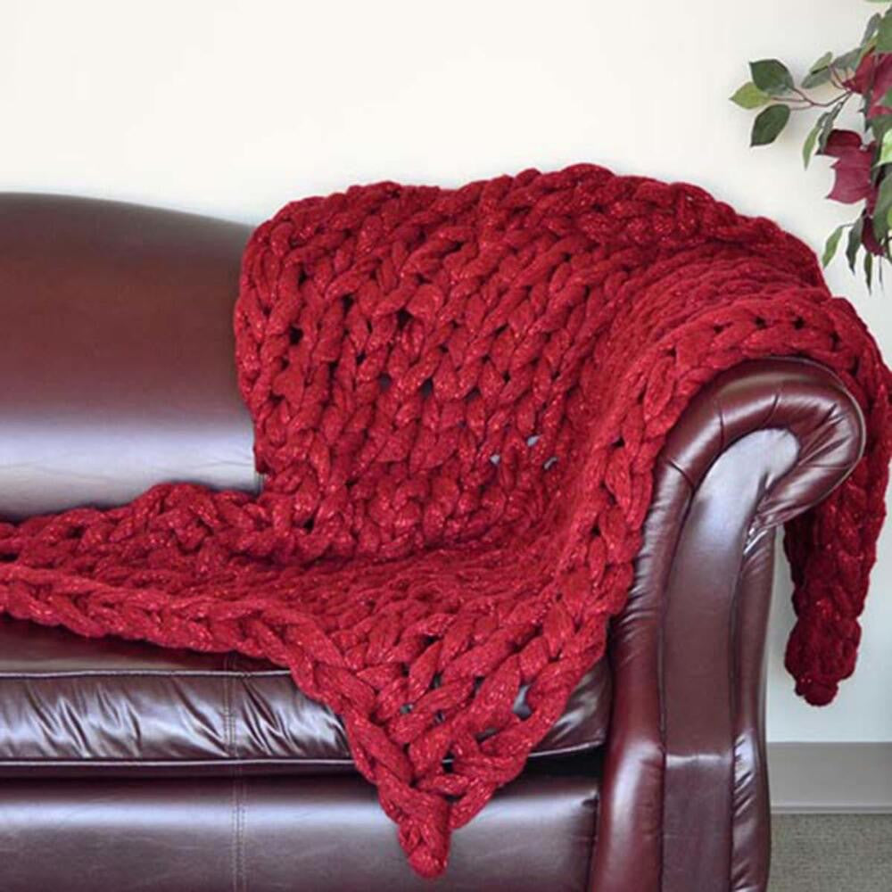 Free Arm Knit Blanket Pattern