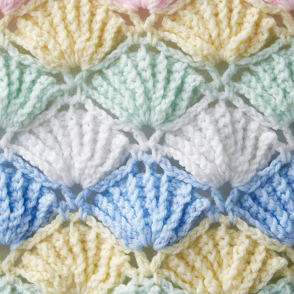 Lacy Fans Blanket Mary Maxim