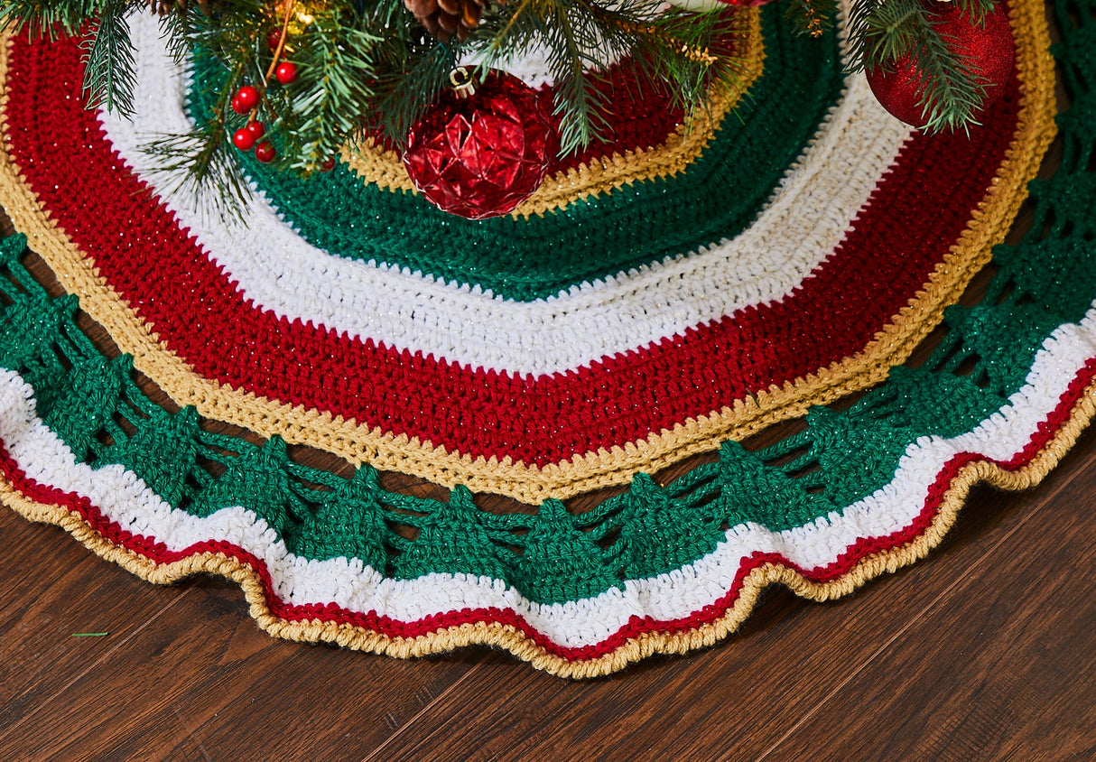 Crocheted Holiday Tree Skirt Kit