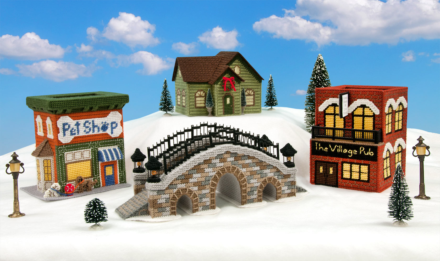 Plastic Canvas Village – Mary Maxim