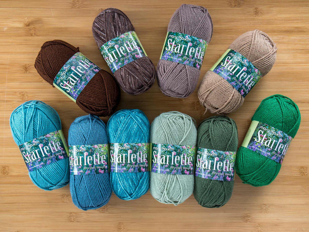 Mary Maxim Starlette Sparkle Yarn - 4 Medium Worsted Weight Yarn, 98%  Acrylic, 2% Polyester Yarn for Knitting and Crocheting - 4 Ply Soft Yarn  for